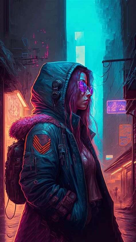 cyberpunk phone wallpaper|More.